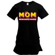 Подовжена футболка Mom we`re happy family
